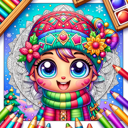 Christmas Mandala Coloring Book Game Image