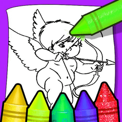 Cupid Coloring Page Game Image