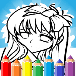 Cute Anime Face Girls Coloring Pages Game Image