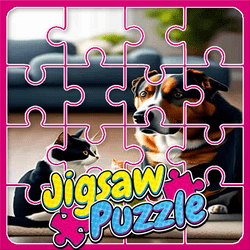 Dog and Cat Jigsaw Joyride Game Image