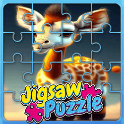 Giraffe Jigsaw Image Challenge Game Image