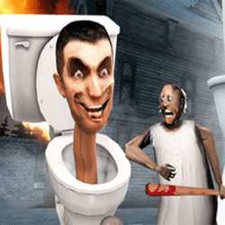 Granny Kill Skibidi Toilet Behind Game Image