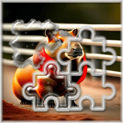 Guinea Pig Jigsaw Block Puzzle Game Image