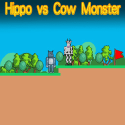 Hippo vs Cow Monster Game Image