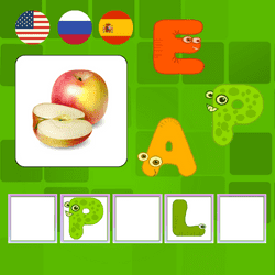 Learning words in 3 languages Game Image