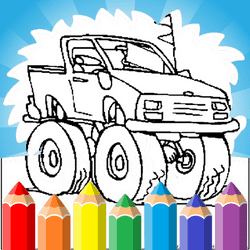 Monster Truck Coloring Pages For Kids Game Image