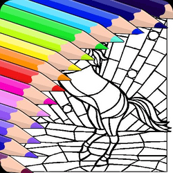 Mosaic Coloring Pages Game Image