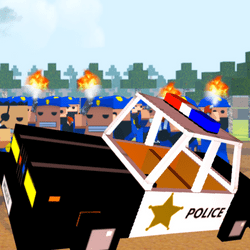 Police Craft Block Car Race Game Image