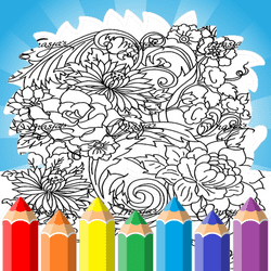 Printable Coloring Pages For Adults Flowers Game Image
