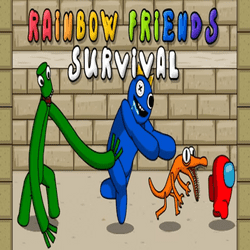 Rainbow Friends Among Survival Adventures Game Image