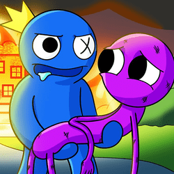 FNF VS. BLUE (RAINBOW FRIENDS) free online game on