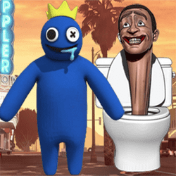 Rainbow Friends VS Skibidi Toilet Game Image