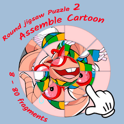 Round jigsaw Puzzle 2 - Assemble Cartoon Game Image
