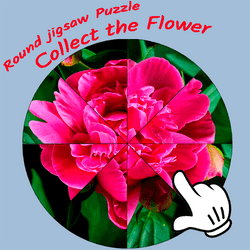 Round jigsaw Puzzle - Collect the Flower Game Image