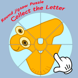 Round jigsaw Puzzle - Collect the Letter Game Image