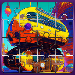School Bus Jigsaw Block Puzzle Game Image