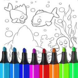 Special Easy Animal Coloring Pages For Kids Game Image