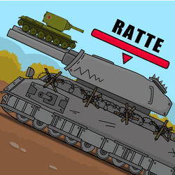 Tanks 2D Battle with Ratte Game Image