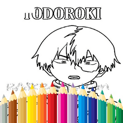 Todoroki Coloring Game Image