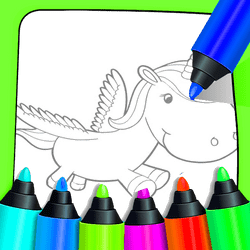 Unicorn Coloring For Kids