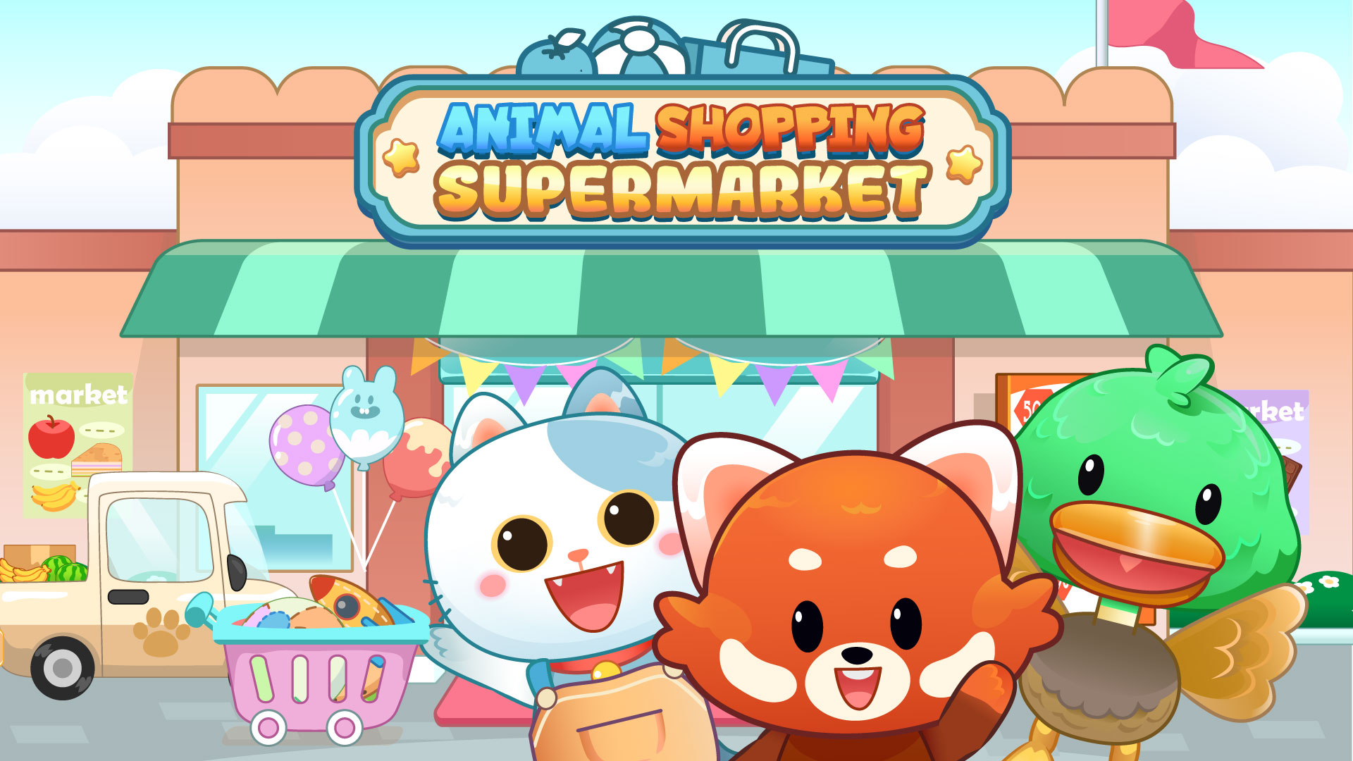 Animal Shopping Supermarket Game Image