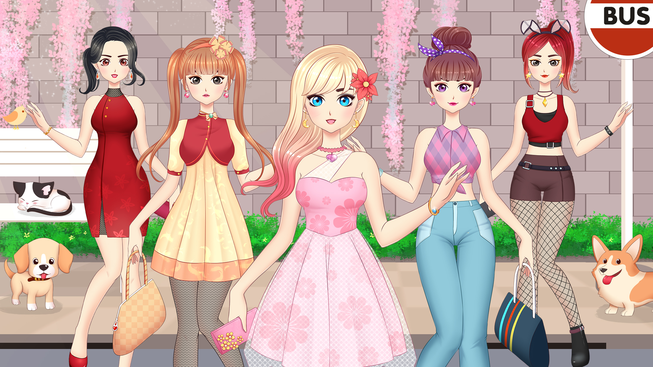 Anime Girls Dress Up Games Game Image