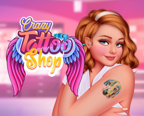 Crazy Tattoo Shop Game Image
