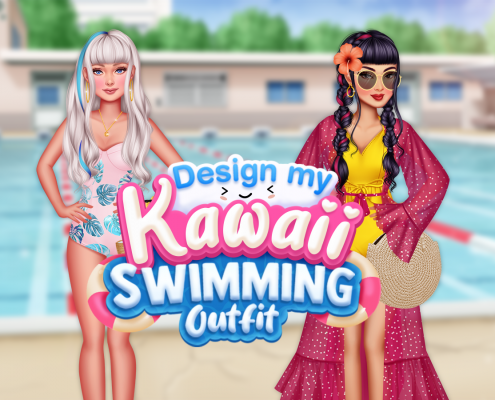 Design My Kawaii Swimming Outfit Game Image