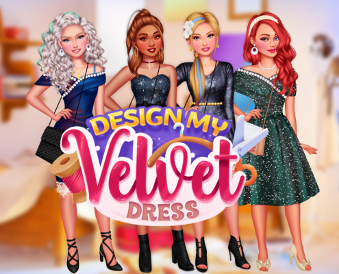 Design My Velvet Dress Game Image