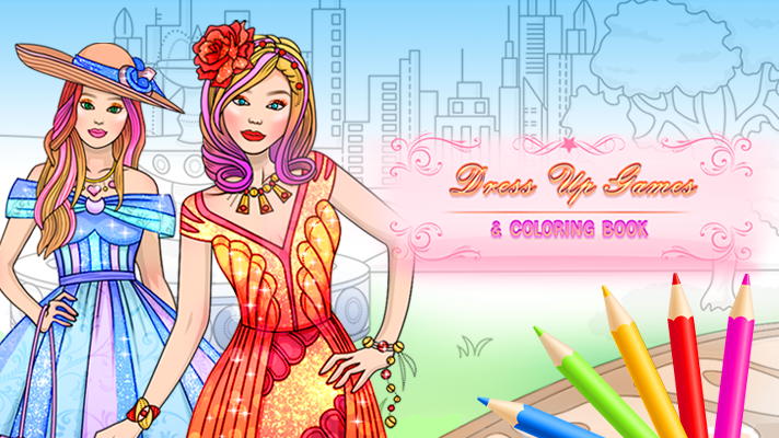 Dress Up Games & Coloring Book Game Image