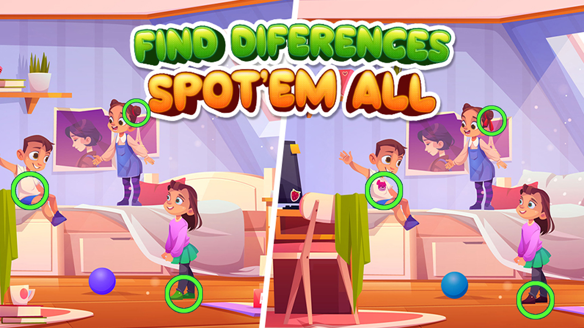 Find Differences: Spot Em All Game Image