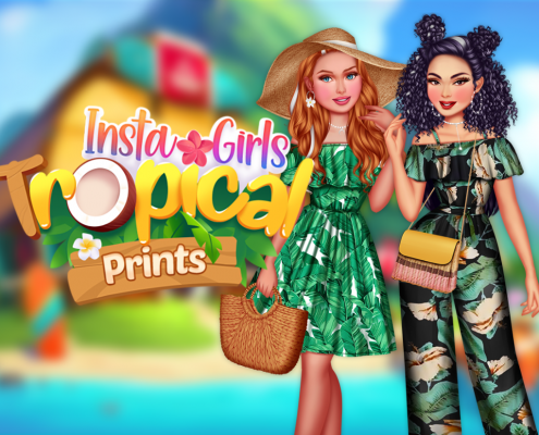 Insta Girls Tropical Prints Game Image