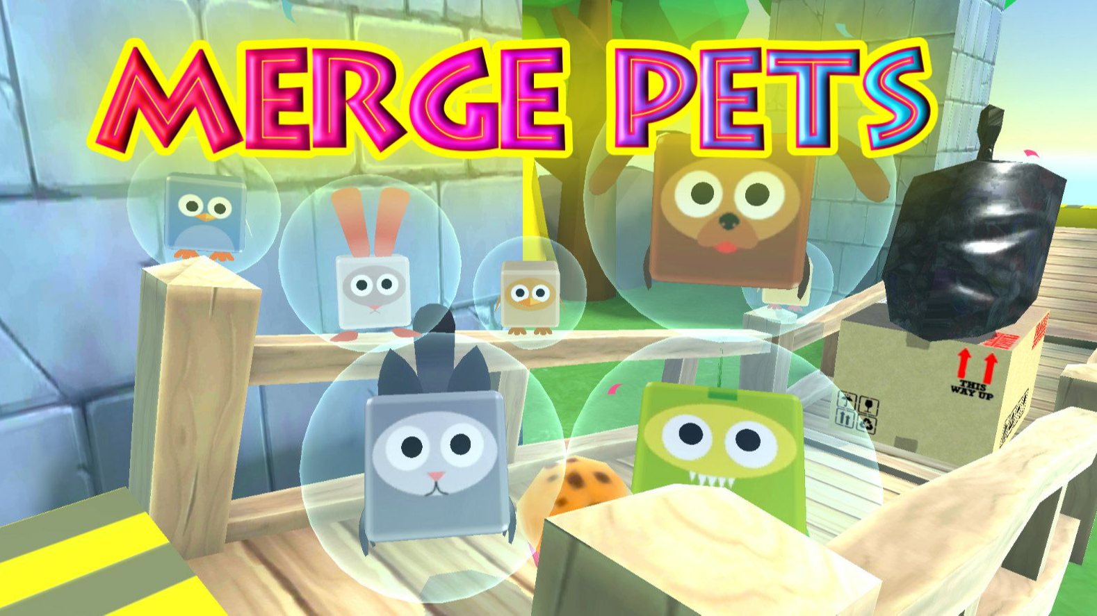 Merge Bubble Pets Game Image
