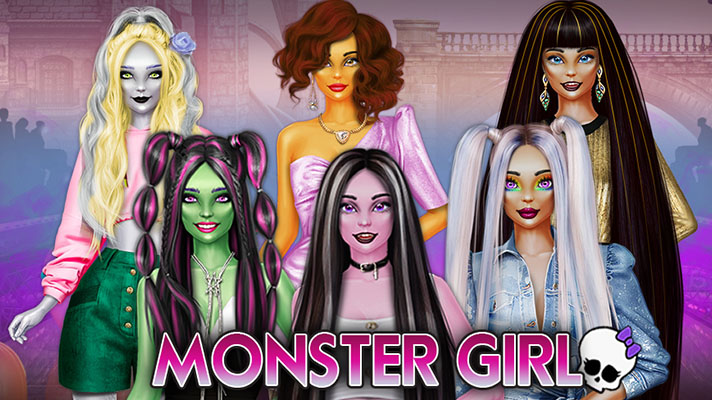 Monster Girl Dress Up & Makeup Game Image
