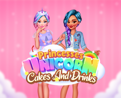 Princesses Unicorn Cakes And Drinks Game Image