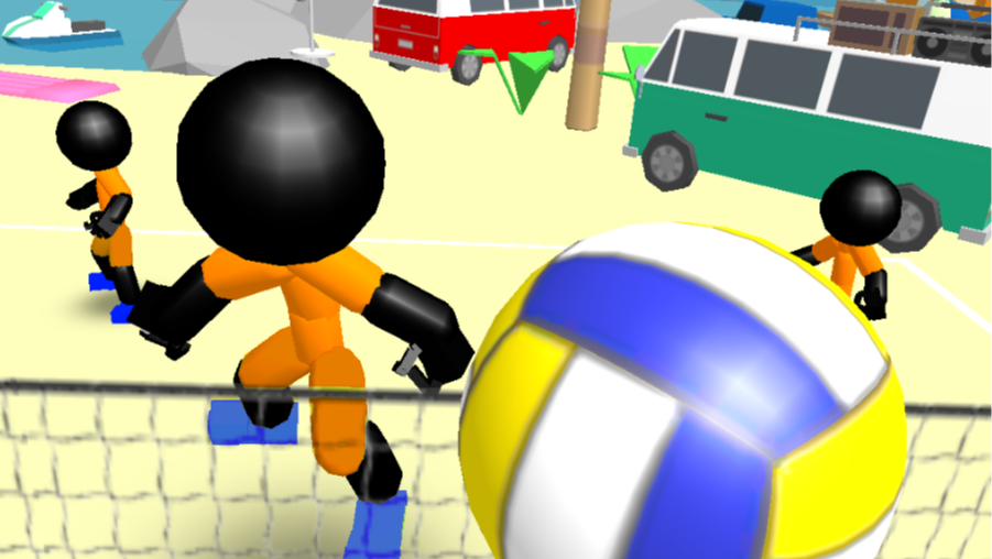 Stickman Beach Volleyball Game Image