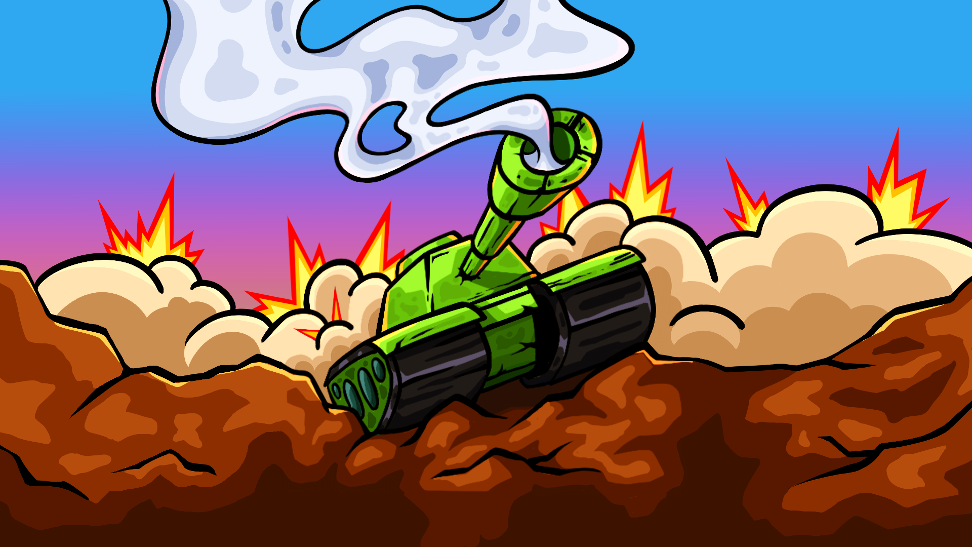 Tanks 2D: War and Heroes! Game Image