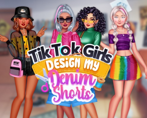 TikTok Girls Design My Denim Shorts Game Image