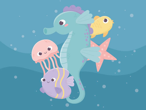 Adorable Fish Memory Game Image