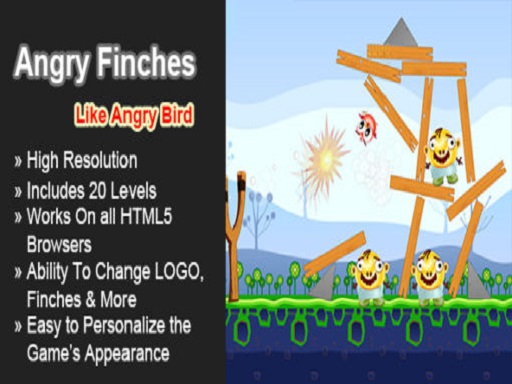 Angry Finches Funny HTML5 Game Game Image