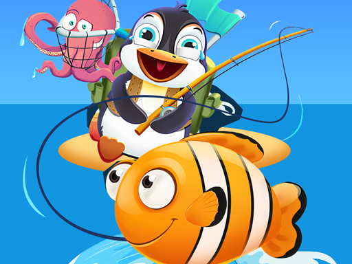 Baby Penguin Fishing Game Image