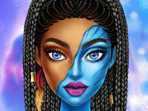 Blue Girls Makeup Game Image