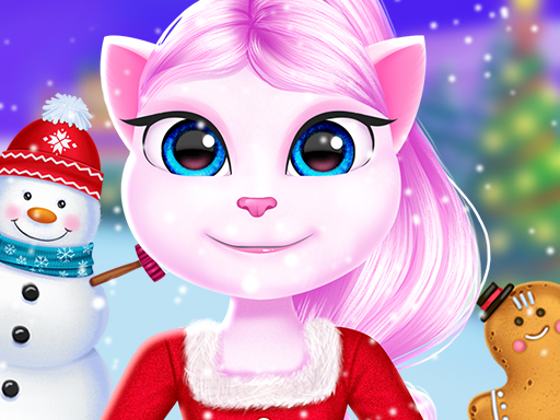 Cat Girl Christmas Decor Game Game Image