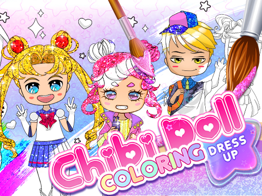 Chibi Doll Coloring & Dress Up Game Image