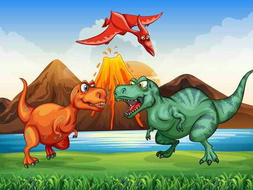 Colorful Dinosaurs Match 3 Game Image