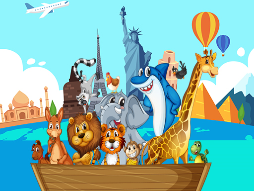Crazy Friends Travel The World Puzzle Game Image