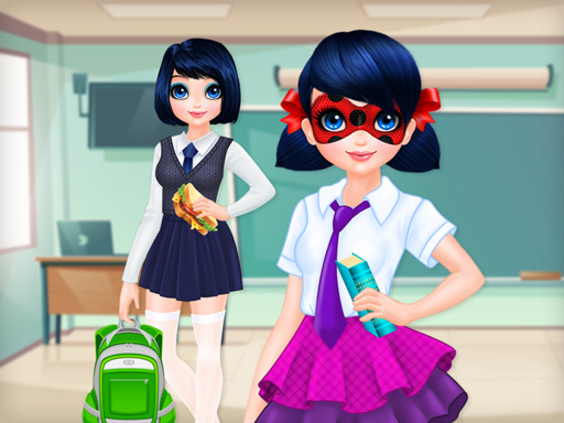 Dotted Girl Back To School Game Image
