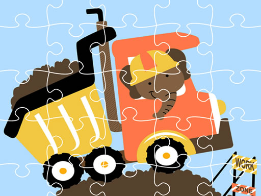 Dumper Trucks Jigsaw Game Image