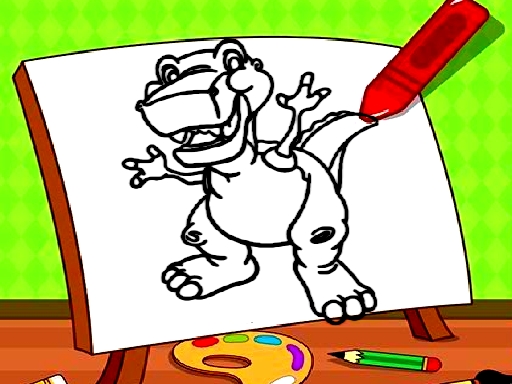 Easy Kids Coloring Dinosaur Game Image