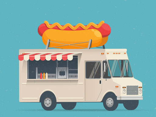 Food Trucks Jigsaw Game Image